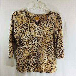 Leopard Top, Large With Sequins, Ruby Rd.